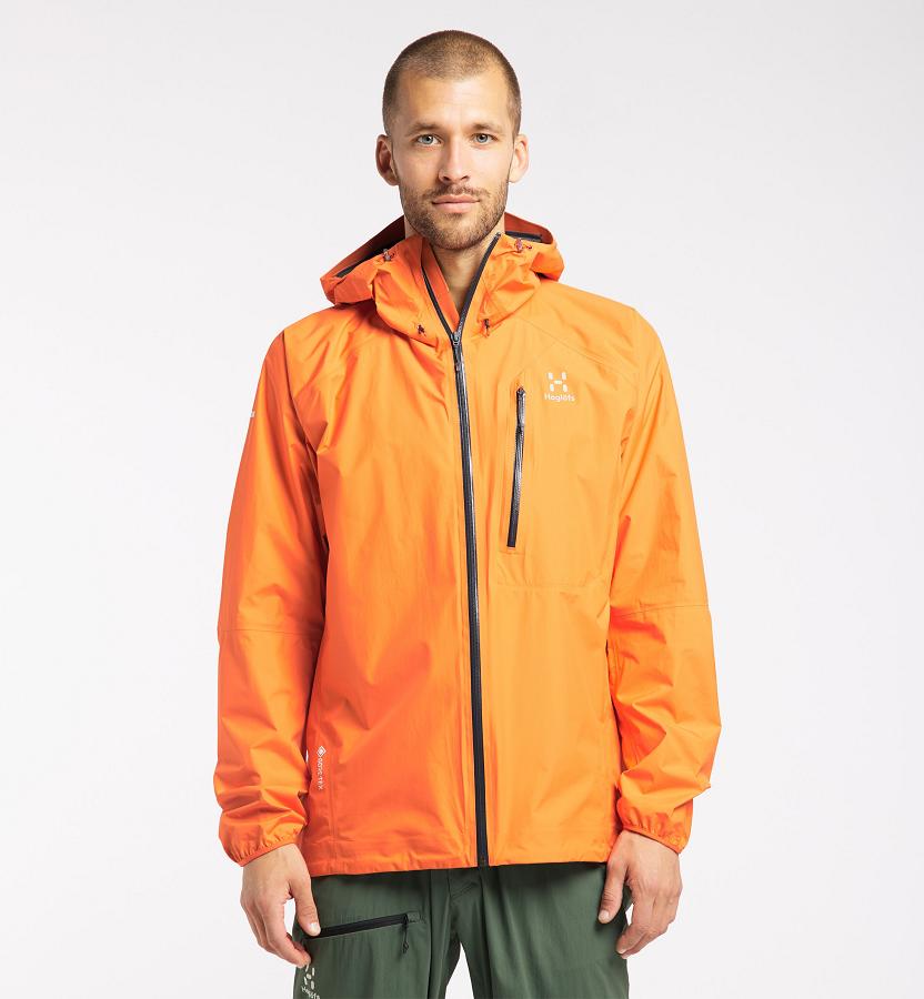 Haglöfs Mens L.I.M Waterproof Jacket Orange New Zealand 06792TVOH